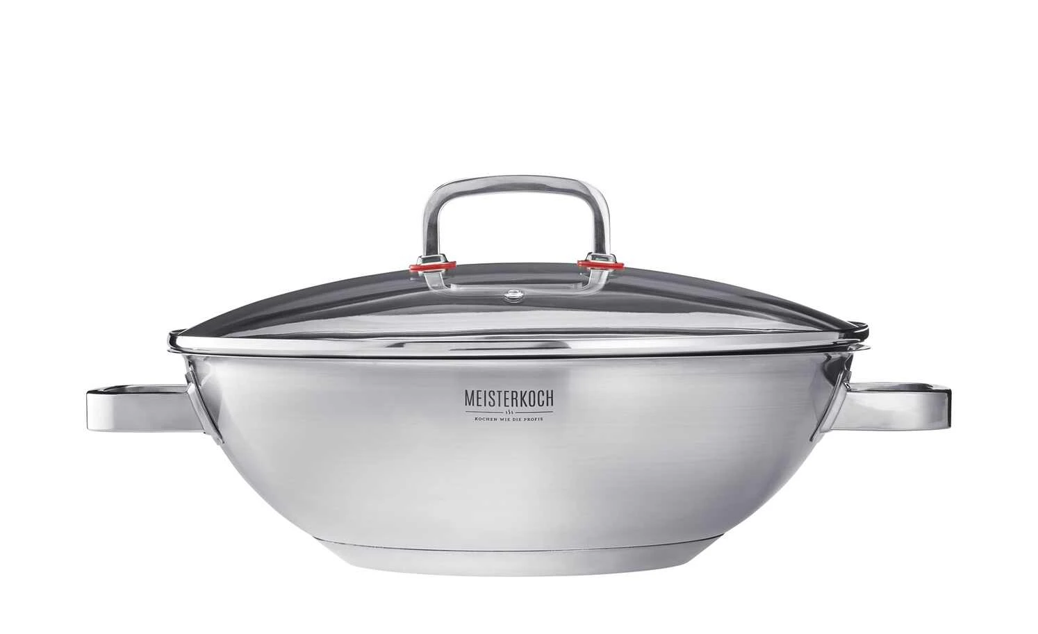 Meisterkoch Edelstahl-Wok mit Deckel FOCUS 2 Meisterkoch Edelstahl-Wok mit Deckel FOCUS – Bild 2